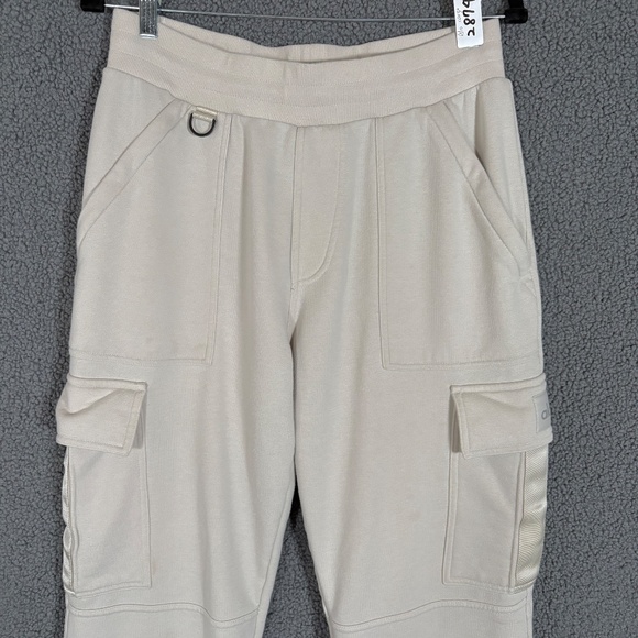 Alo Yoga Highline Cargo Pants Sweatpants - Women's Size M - Cream - Picture 2 of 10